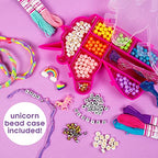 Horizon Group USA Unicorn Friendship Bracelets Create 20+ Bracelets, Kit Includes 1300+ Beads ABC, Metallic Beads Unicorn Storage Case & More - style: Unicorn