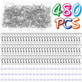 Cridoz Earring Hooks for Jewelry Making Supplies, 240pcs Hypoallergenic Stainless Steel Fish Hooks Kit With 240pcs Earring Backs - color: Silver