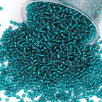 5100 Pcs Size 8/0 Glass Seed Beads, 3 mm Teal Small Mini Spacer Loose Pony Beads for Jewelry Making and DIY Crafts - color: Teal, size: Medium