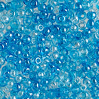 John Bead Czech Glass Seed Bead/Pony Bead 6/0 (100g) Blue/Aqua Luster Mix Beads for DIY Arts Crafts Jewelry Bracelets Necklaces Earrings Making - color: Blue Aqua Luster Mix