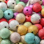 20mm Acrylic Beads 60pcs Color Fold Pearl Bead Chunky Bubblegum Beads for DIY Jewelry Making (fold Pearl) - color: uv pearl color