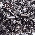 BronaGrand 100 Gram Gun Black Flower Bead Caps Tibetan Alloy Mixed Styles Spacer Beads Caps End Caps Craft Supplies for DIY Earrings Bracelet Necklace Jewelry Making Accessories - color: Gun Black
