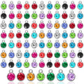 Hicarer 72 Pcs Crystal Birthstone Charms DIY Beads Pendant Crystal Charm for Jewelry Necklace Bracelet Earring Making, 7 mm - color: Dark Colors