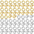 Molain 60Pcs Locking Jump Rings, OD 7.5mm ID 5mm Open End Connector Rings Split Jump Ring Open O Ring for DIY Crafts Jewelry Making Necklaces Bracelets Charms