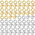 Molain 60Pcs Locking Jump Rings, OD 7.5mm ID 5mm Open End Connector Rings Split Jump Ring Open O Ring for DIY Crafts Jewelry Making Necklaces Bracelets Charms