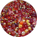 550pcs Round Crystal Glass Beads 3mm 4mm 6mm 8mm Round Faceted Spacer Beads for Jewelry Making Bracelet Earring Necklace Wind Chimes Suncatchers DIY Craft Making Supplies(Red Series) - color: Red Series, size: 3/4/6/8mm