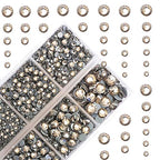 10000Pcs 2-Boxes Mixed Size Hot Fix Round Crystals Gems Glass Stones Hotfix Flat Back Rhinestones with Tweezers and Picking Pencil (Black Diamond) - color: Black Diamond, size: 2-Box (10000pcs)
