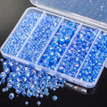 Song Xi 1250PCS AB Blue Crystal Beads for Jewelry Making, Rondelle Glass Beads for Bracelets Necklace, Earring, Pendants and Making Supplies, Bulk, Arts and Crafts, Sparkling (3/4/6/8/10mm) - color: AB Blue