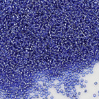 Transparent Dark Blue with Silver Lined Beads Size 12/0 Crafts Glass Seed Beads 2mm for Jewelry Making (Total About 100g About 11000pcs) - color: Transparent Dark Blue with Silver Lined, size: 2mm