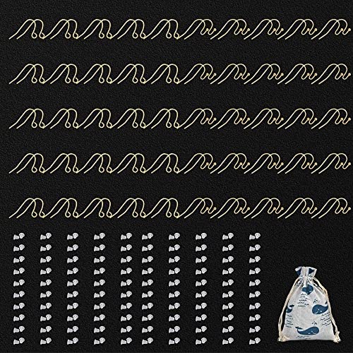 14K Gold Earring Hooks Real Hypoallergenic 100Pcs Ball Dot Ear Wires + Fish Hooks Jewelry Making Supplies Findings with 100Pcs Clear Rubber Earring Backs for DIY Jewely - color: 100pcs gold