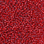 5000pcs Glass Seed Beads, 3mm 8/0 Small Individual Color Seed Beads Mini Pony Bulk for DIY Bracelet Necklaces Wrist Jewelry Making, Frosted Silver Red - color: Frosted Silver Red