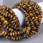 ICAI Beads 5x8mm Natural (Tiger Eye, 5x8) Beads Rondelle Spacer Loose Beads for Jewelry Making DIY Crafts Design 1 Strand 15" APPR - color: Tiger eye, size: 5x8