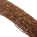 Natural Tiger Eye Stone Gemstone Round Stone Beads for Jewelry Making DIY Bracelet Necklace (3mm) 2 Strands - color: Tiger Eye Stone, size: 3mm
