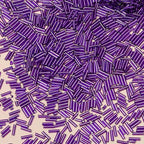 2000pcs Glass Bugle Beads, Tube Beads Bulk, Mini Long Tiny Small Waist Loose Spacer Embroidery Beaded for Bracelets Jewelry Making Sewing, Crafts, 2×6mm, Purple - color: Purple