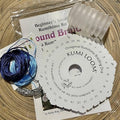 Kumihimo Kit for Beginners. Includes Kumiloom Loom, bobbins for Cord, Instruction Book, and First Necklace Project