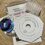 Kumihimo Kit for Beginners. Includes Kumiloom Loom, bobbins for Cord, Instruction Book, and First Necklace Project
