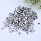 1000pcs Silvery Letter Beads for Bracelets, 4x7mm Black Alphabet A-Z Beads for Jewelry Making Friendship Bracelets (4 * 7 Silver) - color: 4x7mm silver