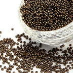 Craftdady 12/0 Metallic Tiny Round Glass Seed Beads 2mm Loose Pony Ball Spacer Beads DarkGoldenrod About 3300Pcs for Jewelry Making Hole: 0.3mm - color: Metallic DarkGoldenrod, 2mm