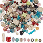 About 108Pcs Assorted Czech Beads Mixed Styles Czech Glass Beads Random Spacer Loose Bead for Bracelets Necklaces Earrings Jewelry Making Hole: 1.2-7.5mm