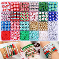 1480pcs Christmas Polymer Clay Beads Charms Friendship Bracelet Necklace Earring Jewelry Making kit, Accessories for Arts Crafts DIY Gifts for Women Girls - color: A4#Christmas