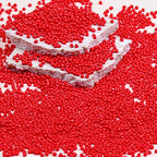 8/0 Glass Seed Beads Bulk, Bright Red 3mm Tiny Round Craft Seed Bead, Small Mini Pony Beads for Jewelry Making Bracelet Necklace Wrist Beading Weaving Supplies, 2500pcs - color: Bright Red