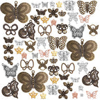 100g Mixed Butterfly Charms Vintage Fly Insect Pendant Charms for Necklace Bracelet Jewelry Making Crafting - style: Mixed Butterfly Charms
