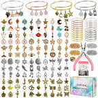 Sofier 542pcs Bangle Bracelet Making Kit DIY Jewelry Making Kit and Supplies Expandable Charm Bracelets Pendants Plier Set Toy Art Craft Gift for Girl Teen Women Adult - color: Multiple