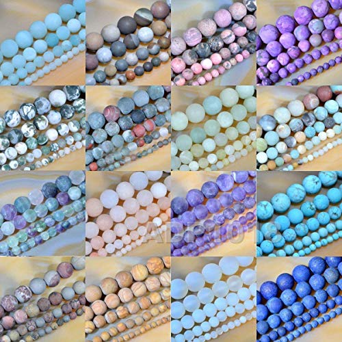 Natural Matte Gemstone Round Spacer Beads (8mm, Hematite) - color: Hematite, size: 8mm