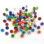 100pcs Football Polymer Clay Spacer Beads for Women Jewelry Making DIY Bracelet Necklace Hair Clip Accessories (Football) - color: Football