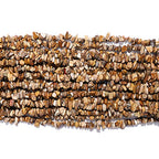 BEADIA Irregular Natural Brown Picture Jasper Stone Loose Semi Gemstone Beads for Jewelry Making 5-8mm 80cm - color: Brown Picture Jasper, size: 5-8mm 80cm