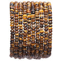BEADIA Faceted Natural Tiger Eye Stone Rondelle 3x4mm Loose Semi Gemstone Beads for Jewelry Making 38cm - color: Tiger Eye Faceted Rondelle, size: 3x4mm