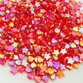 450Pcs Acrylic Beads AB Crystal Star Beads Heart Beads for Jewelry Making DIY Bead Bracelet Necklace Earrings(Bright Red) - color: Bright Red