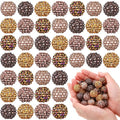 40 Pcs 20 mm Rhinestone Beads Bulk Crystal Round Disco Ball Chunky Bubblegum Beads for Pens Bracelets Charms Craft European Style Jewelry Making Supplies Christmas(5 Colors) - color: 5 Colors