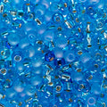 John Bead Czech Glass Seed Beads 6/0 Aqua Mix Beads for Jewelry Making Crafts, 23g Vial - color: Aqua Mix