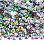 Blinginbox 50000pcs Flatback Rhinestones,Resin Non Hotfix Rhinestones Large Quantity Wholesale for Crafts DIY Creative Design,Clothes,Makeup,Nail Art (3mm=0.12",Crystal AB) - color: Crystal AB, size: 3mm=0.12"