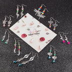 SUNNYCLUE 1 Box DIY 10 Pairs Starfish Mermaid Dragonfly Dangle Earring Making Kit Jewelry Making Supplies Beading Starter Kits for Beginner Adults Fish Hook Silver, Instruction - color: Ocean Earrings 1
