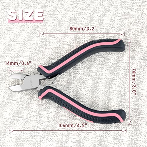 Mini Diagonal Cutting Pliers 4 Inches Floral Wire Cutters for Artificial Flowers Side Cutters Pliers for Jewelry Making Diagonal Wire Cutters for Wire, Zip Ties, Crafting,Pink Tool for Women - style: Diagonal Cutting Pliers