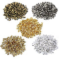 500 Pieces Crimp Tube Beads Plated Brass Tube Column Stoppers to Secure the Ends of Jewelry Strings, Crimping Tube Accessories for DIY Jewelry Making 2x2mm (Gold/Silver/Gun Black/Bronze/KC Gold) - color: Gold/Silver/Gun black/Bronze/KC gold