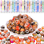European Large Hole Beads Spacer Beads Charm Fairy Wands Beads Rhinestone Craft Beads for DIY Bracelet Jewelry Making (Sun) - color: Sun