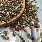 1000pcs 5mm Half Pearl Beads Flatback Pearl Beads Half Round Plastic Pearls for Crafts Scrapbooking Embellishment Nail Art(Coffee AB) - color: Coffee AB, size: 5mm