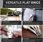CREST Surgical and Marine Grade Stainless Steel Split Ring for Keychains SS316L Key Rings for Car Keys - color: 10-pack 316lss