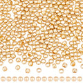 Beebeecraft 300Pcs 2.5mm Round Crimp Beads Real 14K Gold Filled Brass 1.6mm Hole Metal Rondelle Crimp Spacer Beads for Jewelry Making Necklace Bracelets Earring DIY Crafts - size: 2.5mm