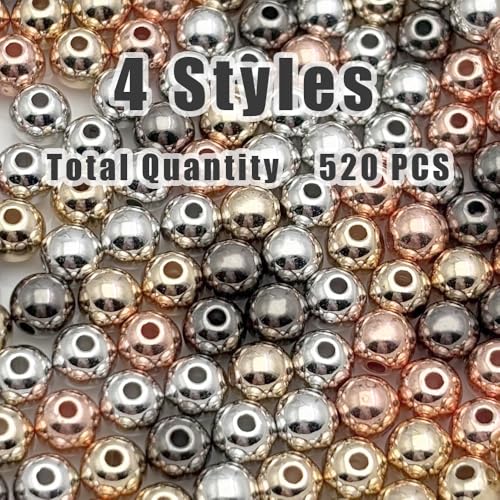 ZSFLZS 520pcs 6mm Round Spacer Beads for Bracelets Making, Heishi Polymer Flat Disc Spacer Bead for Jewelry Making, Ball Spacer Beads for Bracelets Clay Beads for Jewelry Making - size: 520pcs(6mm Balls)