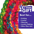 DARN GOOD YARN Recycled Sari Silk Ribbon Yarn Tibet Jewels Dyeable 100 Grams, 50 Yards, 1 Skein Handmade one of a Kind - color: Tibet Jewels