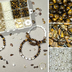Basigeese Jewelry Making Supplies Kit Natural Stone Beads for Irregular Gemstone Beading with for DIY Craft Bracelet Necklace Earrings for Adults (Yellow Tiger Eye) - color: Yellow Tiger Eye
