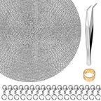 50 Feet Stainless Steel Chains for Jewelry Making, Anezus Jewelry Chain Bulk Small Metal Chains with 100 Jump Rings 30 Lobster Clasps for Necklace Making Bracelet DIY - size: 2mm