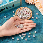 Craftdady 100pcs Alloy Rhinestone Disco Ball Rondelle Loose Spacer Beads 10mm Round Hollow Crystal Rhinestone Bracelet Connector Beads for Necklace Earring Jewelry Craft - color: Mixed Color-10mm