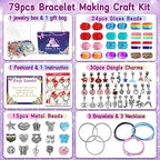 Charm Bracelet/Jewelry Making Kits for Kids Girls,Unicorn Birthday Gifts,Arts Crafts Toys for 5 6 7 8 9 12 Years Old Girls