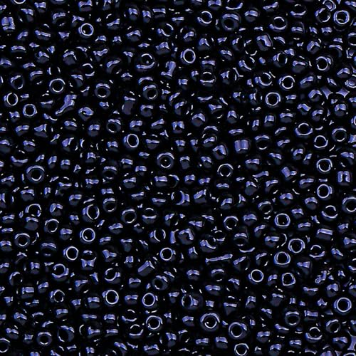2000pcs Glass Seed Beads Bulk, 4mm 6/0 Mini Pony Spacer Small Individual Color Seed Beads for DIY Bracelet Necklaces Wrist Jewelry Making, Black - color: Black