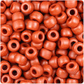 BeadTin Rust Matte 9mm Barrel Pony Beads (500pcs)